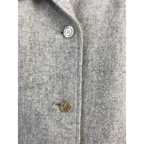Vintage Macys Pure Wool Cream Jacket Womens 8 Zip Fall Neutral Winter Cozy - Picture 4 of 16